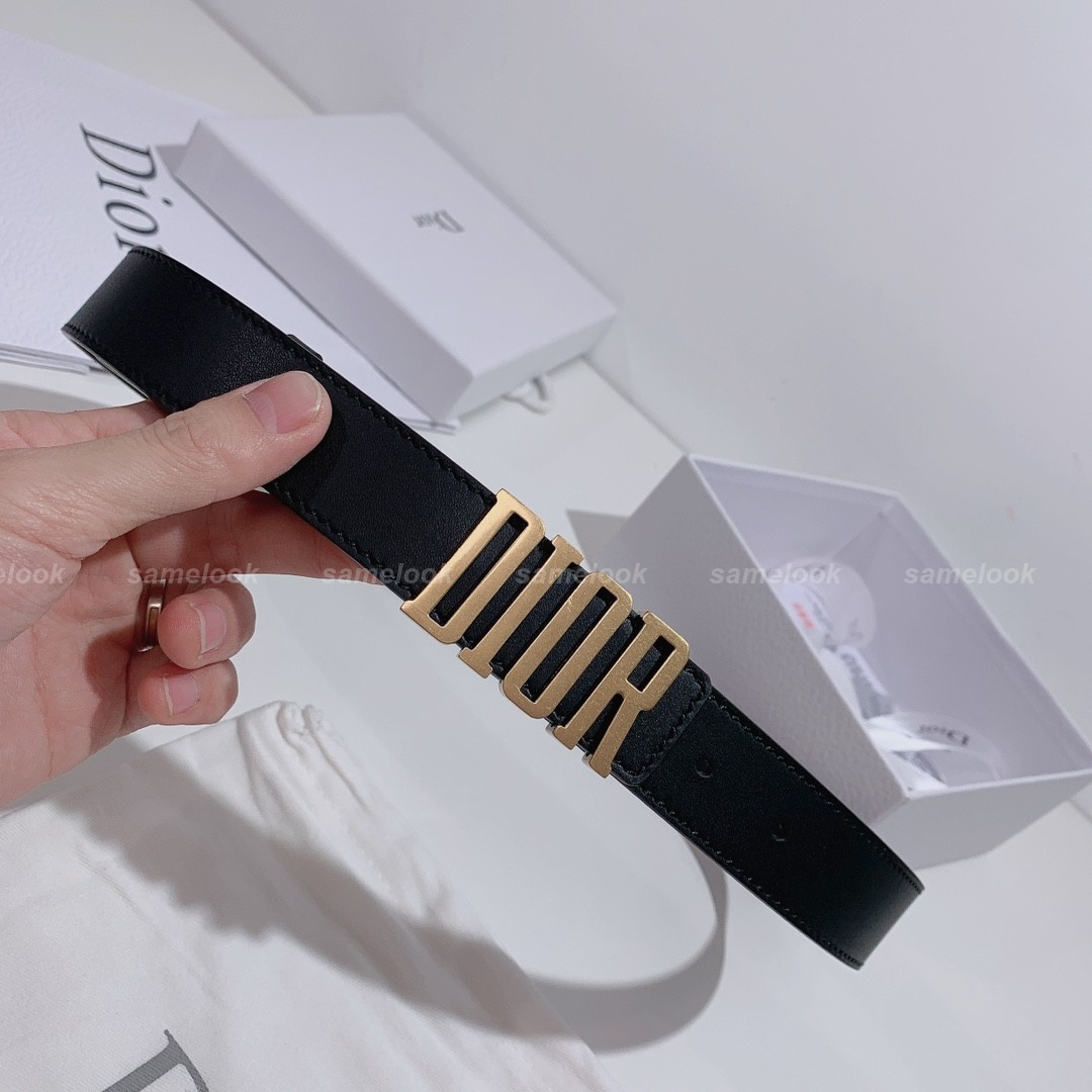 디올 스무스 카프스킨 레더 벨트